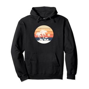 Ivry Summer Palm Tree Tropical Beach Vintage Retro Style 70s 80s Pullover Hoodie