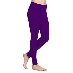 Missloved Plain Stretchy Viscose Lycra Leggings - XXXL to fit UK 22-24 - Purple