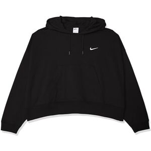 Nike DM6417-010 W NSW JRSY OS PO HOODIE Sweatshirt Women's Black/White M