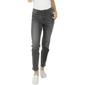 Ex High Street Brand Ladies Straight Leg Jeans - Mid Rise Cotton Denim with Added Stretch Fashion Apparel for Women Grey 10 Long