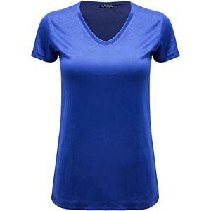 Star Fashion Global Ltd Womens Ladies Casual Cap Sleeve Plain V Neck Basic Stretchy Baggy Jersey T Shirt (Royal Blue, 20-22)