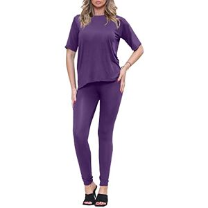 Love My Fashions&#174; Women's Loungewear Comfortable T-Shirt & Legging Set For Relaxing Casual Sleepwear Nightwear Jogging Running Suit Crew Neck Half Sleeve 2-Piece Tracksuit Set