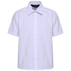 Eirene Threadz School Uniform Kids Girls Women Short Sleeve White Polycotton Blouse Shirt (44" Ladies Size 22)