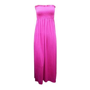 Mix lot Ladies,Womens Sheering Gather Boobtube Bandeau Long Summer Strapless Ladies Summer/Casual Wear Maxi Dresses Sizes 8-22 (S/M 8-10, Hot Pink)