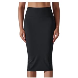 Skirt Sale NSICBMNO Black Pencil Skirt for Women UK Long Pencil Skirt Stretch Bodycon Skirt High Waisted Midi Skirt Casual Smart Skirt Over Knee Skirt Split Skirt Yoga Skirt Activewear for Gym Yoga Office Work