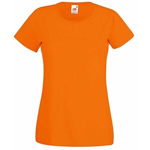 Fruit of the Loom Ladies Fit Valueweight Colours Short Sleeve Cotton T-Shirt Orange