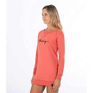 Hurley Women's W Oceancare O&o Script Fleece Dress Casual, Mineral Red, XS