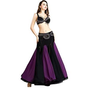 kzytamz Professional Belly Dance Costume for Women Sexy Crop Top Bra and Belt Package Hip Fishtail Skirt Set Carnival Outfit Party Festival Costume Set for Women and Girls (M,purple)