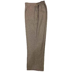 Womens Trousers Elasticated Waist Ladies Formal Work Pants Stretch Clothe Bands Casual Fit to fit Inside Leg Size 27 inch Polyester (24W/27in, Brown)