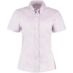 Kustom Kit Women's Corporate Oxford Blouse Short Sleeved Button-Down Collar (8, Lilac)