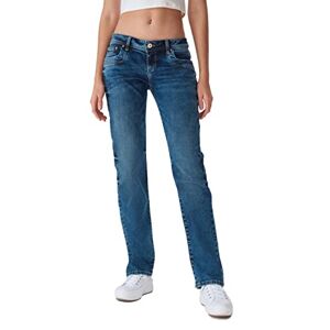 LTB Women's Valentine Straight Fit Jeans Denim Stretch Trousers Deep Waist Basic Cotton Blue W24 W25 W26 W27 W28 W29 W30 W31 W32 W33 W34, Blue Lapis Wash (3923), 28W x 36L