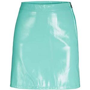 Bestseller A/s JACK & JONES Women's Jjxx Jxrowe Short Faux Leather Skirt Noos, Aruba Blue/Detail: Shiny, XS