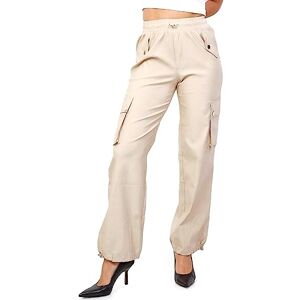 Women'S Jeans Noir Triple xxx Women's Lightweight Straight Leg Cargo Trousers Wide Leg Pants UK Sizes 6-14 (as8, Numeric, Numeric_12, Regular, Regular, Light Beige)