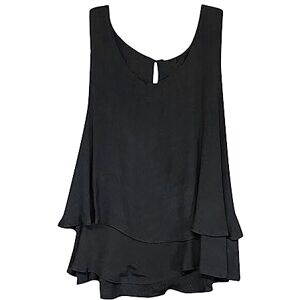 Generic Women's Racerback Sleeveless Tank Tops Summer Loose Fit Scoop Neck Shirts Boho Vest Top Crop Top (Black, XXL)