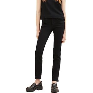 Tom Tailor Gmbh TOM TAILOR Women's Alexa Straight Jeans, 10240-black Denim, 27W x 32L