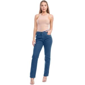 True Face Womens Jeans Denim Mid Rise Stretch Ladies Slim Fit Pants Trousers Light Blue - Sr201 18 Extra Short