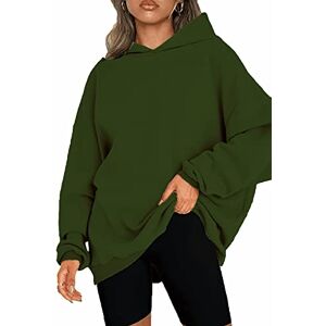 KINGFEN Womens Oversized Hoodies Sweatshirts Fleece Hooded Pullover Tops Sweaters Casual Fall Fashion Clothes Green UK18 UK20