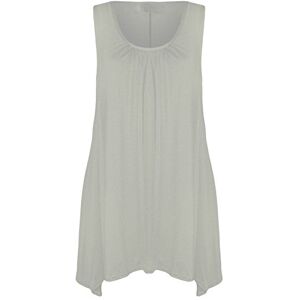 Mustwearit New Womens Ladies Hanky Hem Baggy Summer Casual Long Tunic Vest Top UK Size 8-26 White