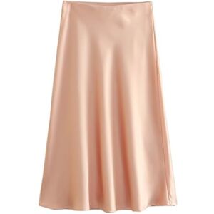 GerRit Skirt Sale Solid Satin Elastic Waist Women A-line Skirt Summer Female Slim-color 22-s