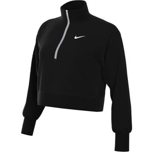 Nike DQ5767-010 W NSW PHNX FLC QZ CROP Sweatshirt Women's Black/sail XS