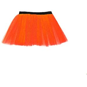 Bismaa Women Teen Adult Classic Elastic 3 Layered Tutu Skirt for Hen Party Dress-up Parties Dancing (Orange)