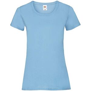 FRUIT OF THE LOOM Women's Valueweight Short Sleeve T Shirt, Sky, M UK