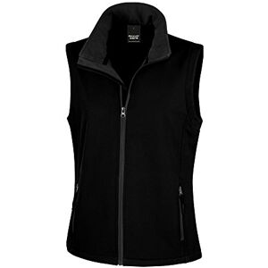 Result Core Womens/Ladies Printable Softshell Bodywarmer (M) (Black / Black)