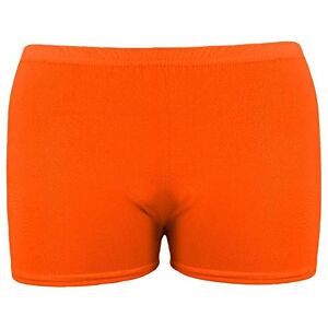 Luxe DIVA New Ladies Stretch Shorts Womens Hot Pants Sizes 8-14 Orange