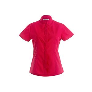 Metzuyan KustomKit Ladies Short Sleeve Business Shirt Mandarin Collar Raspberry 12
