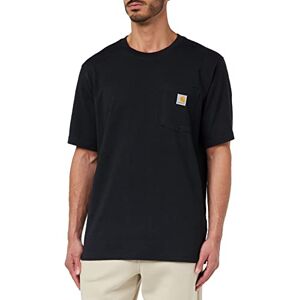 Carhartt Men's Relaxed Fit Heavyweight Short-Sleeve K87 Pocket T-Shirt, Black, L