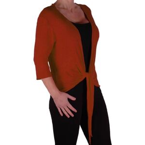 Eyecatch - Rivera Mid Length Womens Shrug Wrap Cardi Rust Size 20