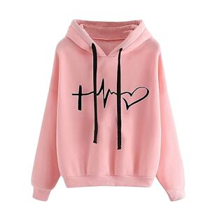 RLEHJN Women's Hoodies UK Sale Clearance Autumn/Winter Hooded Sweatshirt Long Sleeve Shirts Solid Color Hoodies with Drawstring Ladies Basic Casual Tops Comfortable Warm Pullover Loose Fit Outwear