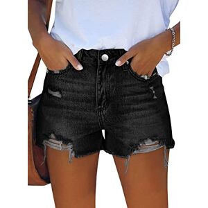 KISSMODA Womens Cut Off Denim Shorts Ladies Ripped High Waisted Summer Hot Shorts with Pockets