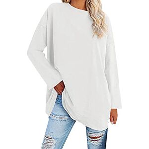 Clearance!Hot Sale!Cheap! Plain Jumpers for Women UK Baggy Long Sleeve Pullover Sweater Tops Oversized Round Neck T Shirts Ladies Tunic Tops Soft Causal Loose Blouse