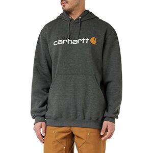 Carhartt Men's Loose Fit Midweight Logo Graphic Sweatshirt, Carbon Heather, XXL