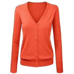 Woman Halloween Costume Sexy Cocila Cardigans for Women UK Cover Up Women's V Neck Cardigan Sweater Plus Jacket Solid Color Knitted Sweater Leopard Sweater (Orange, XXXL)