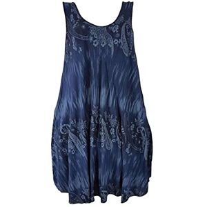 Flower Dresses for Women Casual Women's Dress Sleeveless Beach Dress Womens Print Tie Dye Bohemian Lady Dress Cotton Dresses for Women Casual Summer Blue