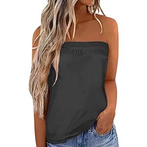 Summer Tops For Women Uk 0404b2023 V Neck Tops for Women UK Stripes Flag Print Strapless Tube Tops Sleeveless Loose Casual Bandeau Tops Streetwear Y2K Streetwear Tee Shirt Vest Cami Sales Clearance