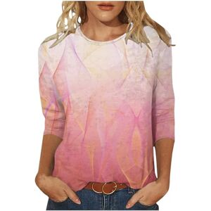 Lightning Deals Of Today Womens Tops Dressy generic 2024 Prime of Day Deals Womens Summer Tops UK Casual Tie Dye Plus Size Shirts Dressy Workout Loose Fit Ladies Blouse Comfy Basic Tees Trendy 3/4 Sleeve Ladies Tops Blouses