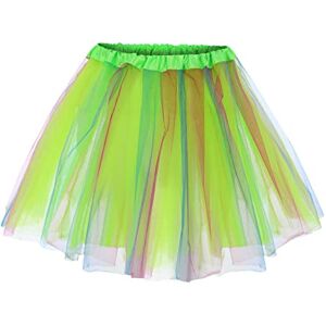 Generic Lime Green Tutu for Women Women's Candy Color Multicolor Skirt Support Half Body Puff Petticoat Colorful Small Short Skirt Pink Tutu Dress for Women