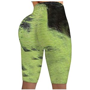 Janly Clearance Sale Womens Legging, Women Wrinkled Tie-dye Leggings Stretch Running Fitness Yoga Pants Biker Shorts for Summer Holiday