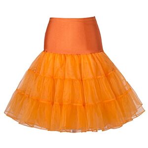 Boolevard Cosmetics Ltd Boolavard 50's Petticoat Underskirt Retro Vintage 1950's Rockabilly White, Black, Blue, Pink, Red (S-M, Orange)