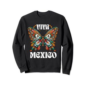 Viva Mexico Mexican Independence Day Mexican Independence Day Butterfly Mexico Women Girls Kids Sweatshirt