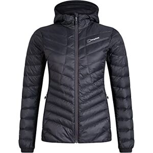 Berghaus Women's Tephra Stretch Reflect Down Jacket, Extra Warmth, Stylish Fit, Grey Pinstripe/Jet Black, 16