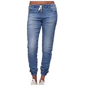 Janly Clearance Sale Womens Playsuit, Women’s Mid Waisted Poket Lace Up Lantern Jeans Pants Denim Casual Trousers for Summer Holiday