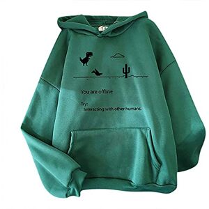 IQYU Hoodies for Teenagers Girls Hoodie Women's Hoodie Oversize Sweatshirt Women's Hooded Long Sleeve Pullover Autumn Winter Long Sleeve Shirts Teenager Girls Harajuku Y2k Top Hip Hop Streetwear,