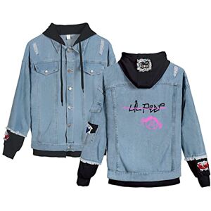 MGTUPK Lil Peep Hoodie Mens Women's Fashion Trendy Denim Jacket Neck Sweatshirt Womens Oversized Hoodie XS