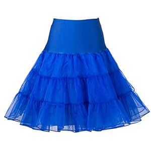 Boolevard Cosmetics Ltd Boolavard 50's Petticoat Underskirt Retro Vintage 1950's Rockabilly White, Black, Blue, Pink, Red (S-M, Blue)