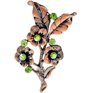 Haoduoo Rhinestone Flower Brooches for Women Vintage Retro Fashion Pin Coat Dress Accessories (Color : C, Size (Color : A, Size(Color:A)