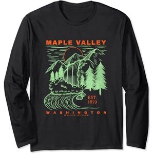 Retro Maple Valley Washington Souvenir Designs Maple Valley Washington Cool Souvenir Rustic Maple Valley Long Sleeve T-Shirt